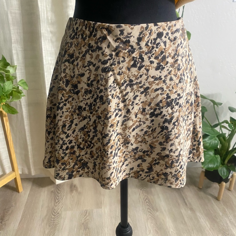 Abercrombie & Fitch Animal Print Skater Skirt